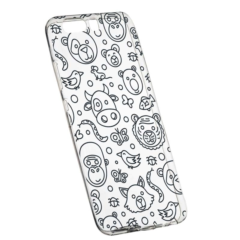 Husa Silicon, Transparent, Slim, Teddy, 131, Huawei Y6 2018