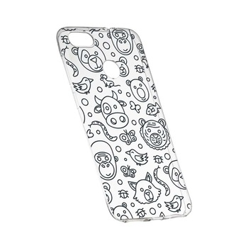 Husa Silicon, Transparent, Slim, Teddy, 131, Huawei Y6 Prime 2018 Husa Silicon, Transparent, Slim, Teddy, 131, Huawei Y6 Prime 2018