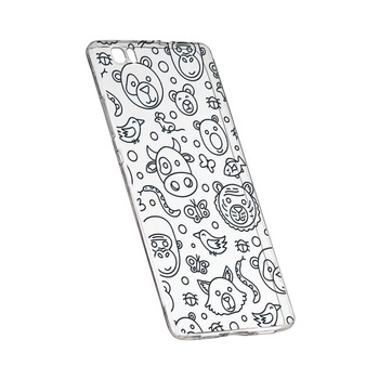 Husa Silicon, Transparent, Slim, Teddy, 131, Huawei P8 LITE Husa Silicon, Transparent, Slim, Teddy, 131, Huawei P8 LITE