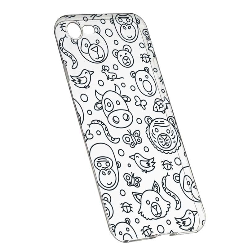 Husa Silicon, Transparent, Slim, Teddy, 131, Apple iPhone 7 / 8