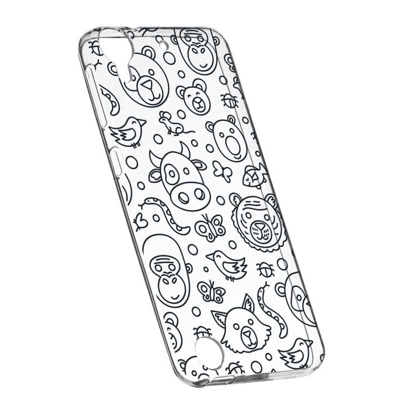 Husa Silicon, Transparent, Slim, Teddy, 131, HTC Desire 825