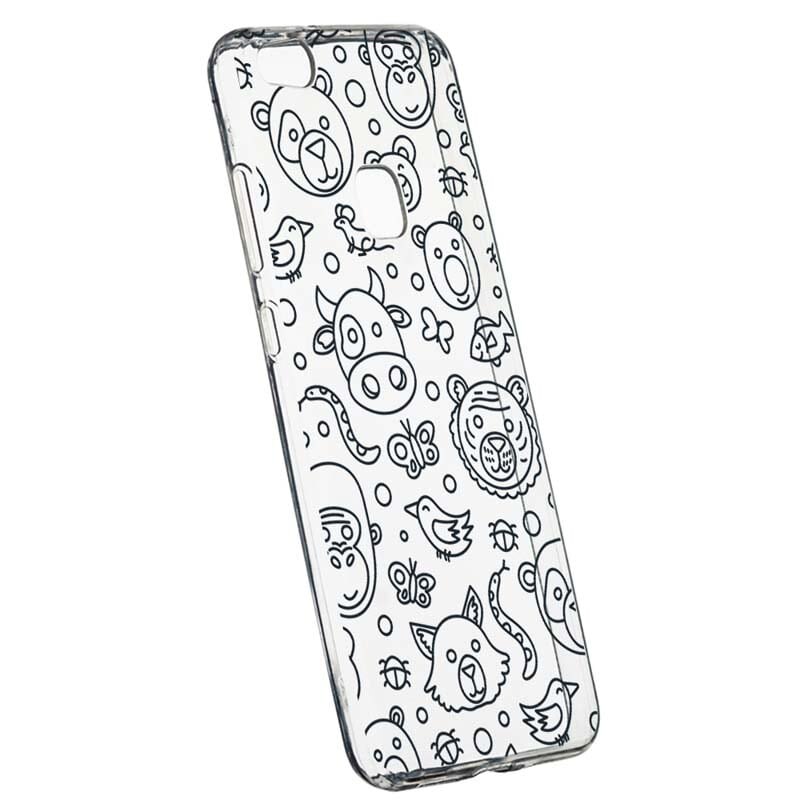 Husa Silicon, Transparent, Slim, Teddy, 131, Huawei P10 LITE