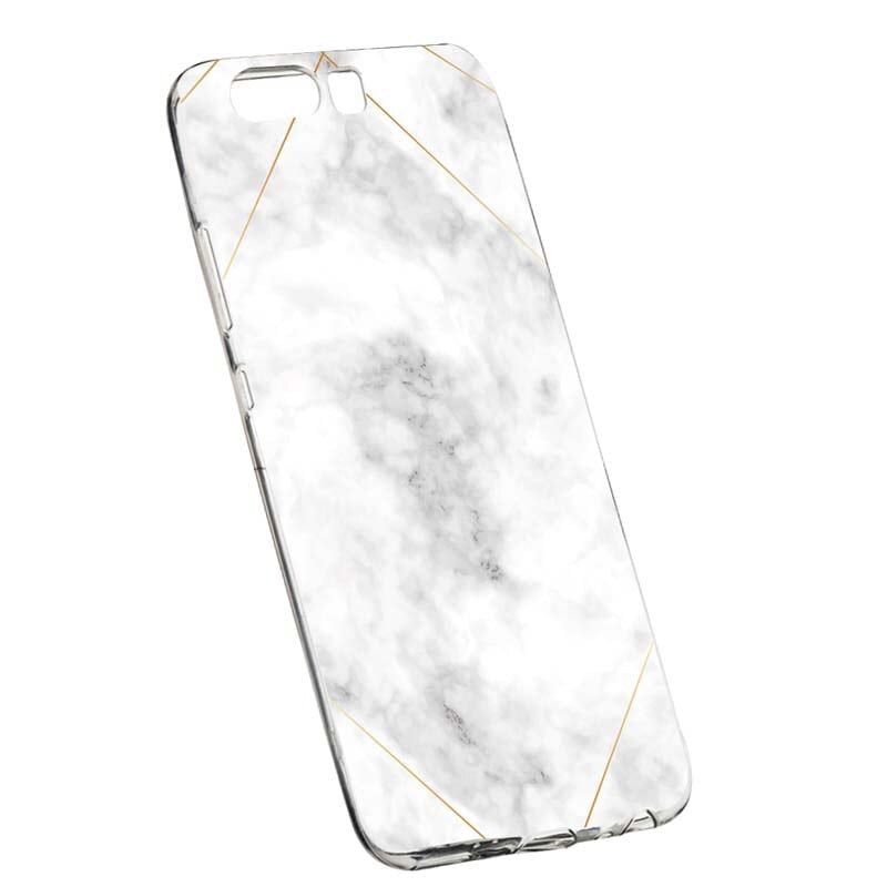 Husa Silicon, Transparent, Slim, Marble, 135, Huawei HONOR 9