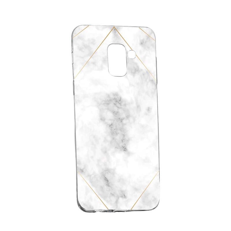 Husa Silicon, Transparent, Slim, Marble, 135, Samsung Galaxy A8 2018 / A5 2018