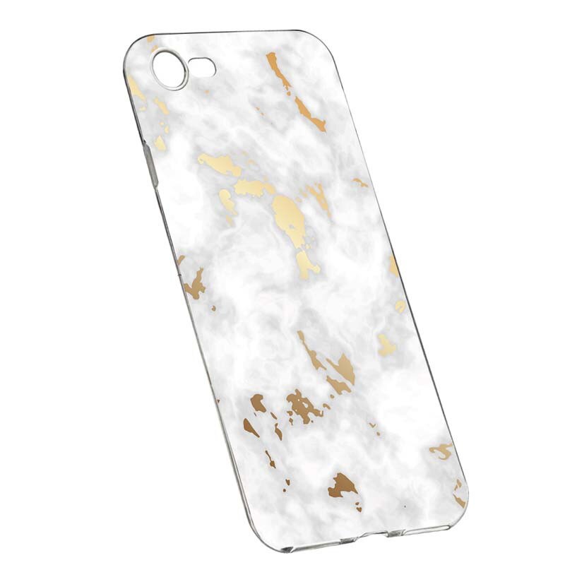 Husa Silicon, Transparent, Slim, Marble, 136, Apple iPhone 7 / 8