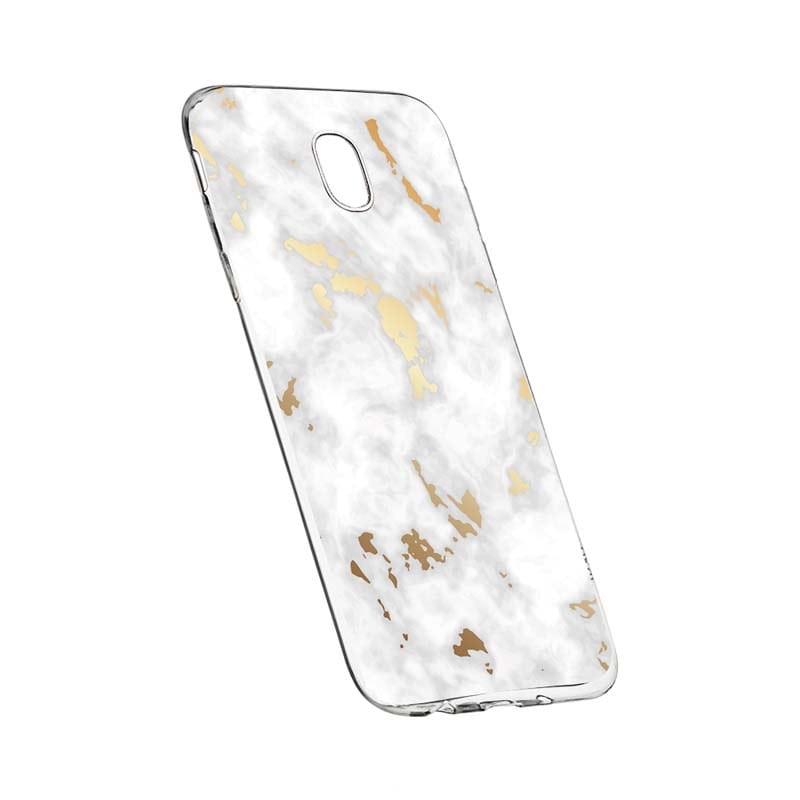 Husa Silicon, Transparent, Slim, Marble, 136, Motorola MOTO G5
