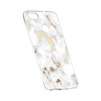 Husa Silicon, Transparent, Slim, Marble, 136, Huawei Y9 2018 Husa Silicon, Transparent, Slim, Marble, 136, Huawei Y9 2018