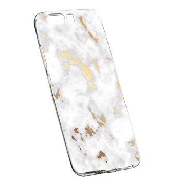 Husa Silicon, Transparent, Slim, Marble, 136, Huawei Y6 2018 Husa Silicon, Transparent, Slim, Marble, 136, Huawei Y6 2018