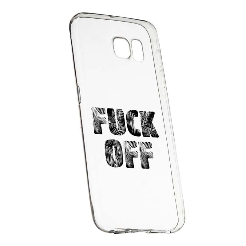 Husa Silicon, Transparent, Slim, Fu**Off, 139, Samsung Galaxy S6