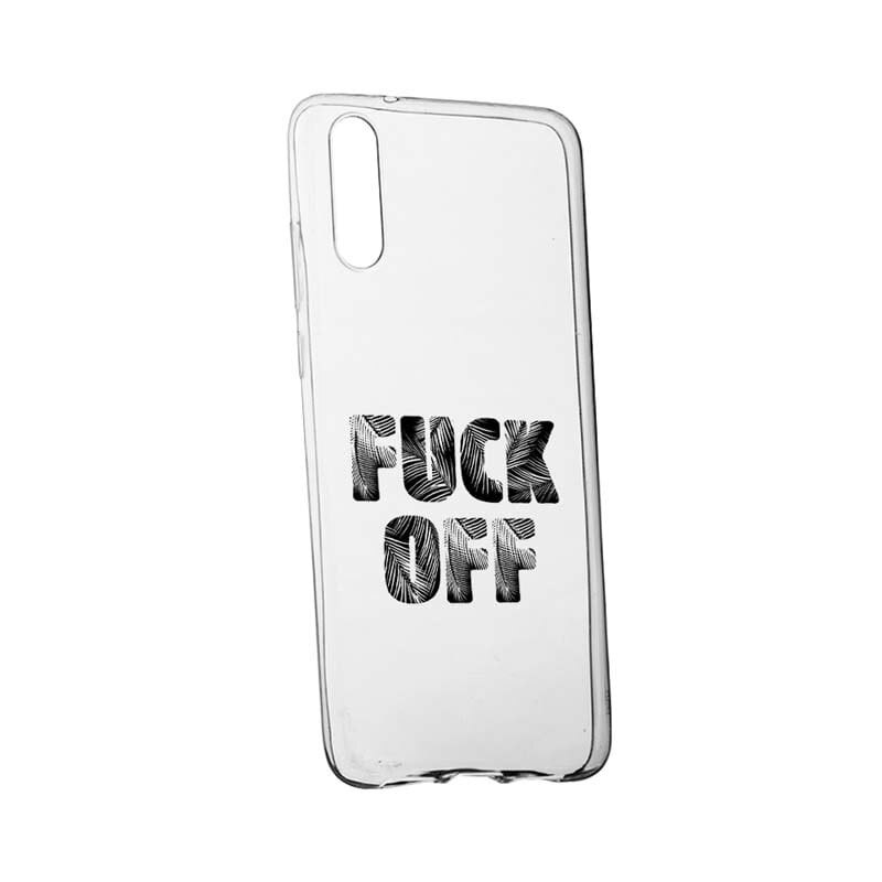 Husa Silicon, Transparent, Slim, Fu**Off, 139, Huawei P20 Plus