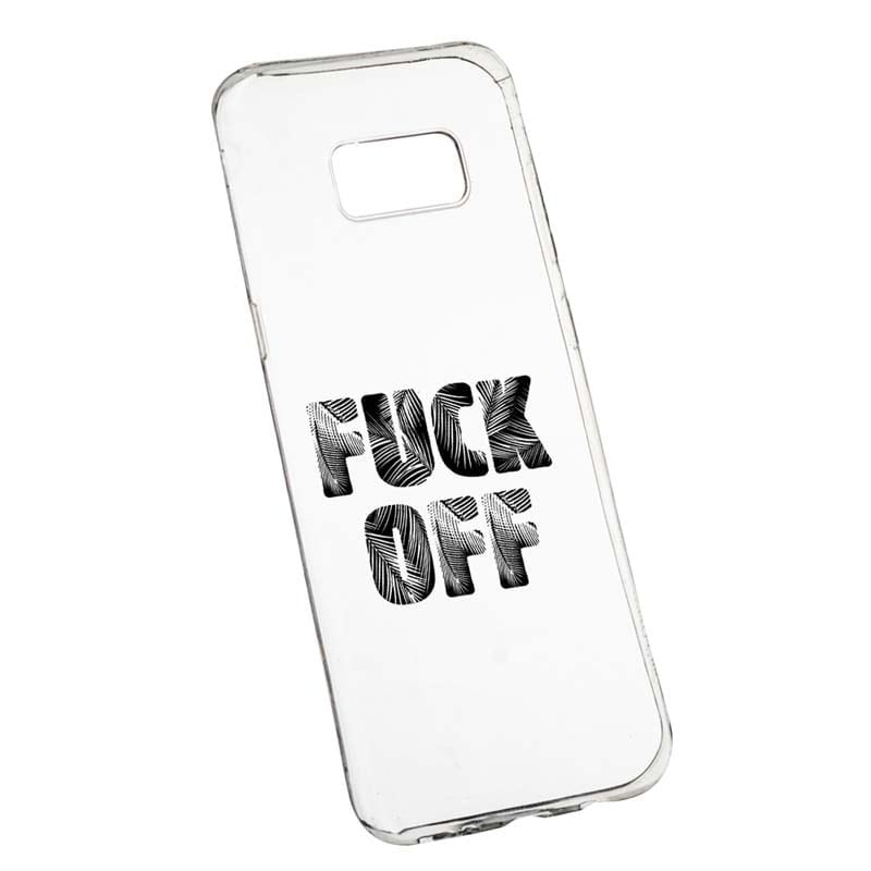 Husa Silicon, Transparent, Slim, Fu**Off, 139, Samsung Galaxy S8