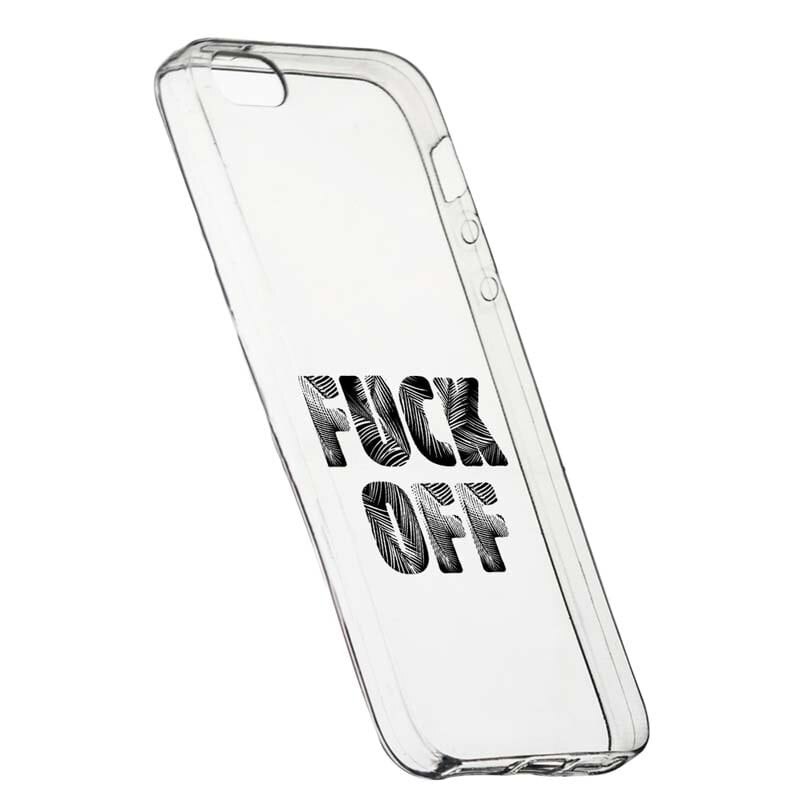 Husa Silicon, Transparent, Slim, Fu**Off, 139, Apple iPhone 5 / 5S / SE