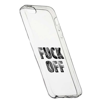 Husa Silicon, Transparent, Slim, Fu**Off, 139, Apple iPhone 5 / 5S / SE Husa Silicon, Transparent, Slim, Fu**Off, 139, Apple iPhone 5 / 5S / SE