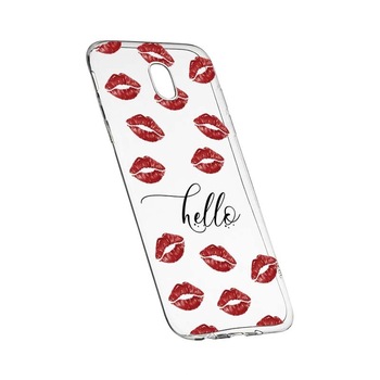 Husa Silicon, Transparent, Slim, Kisses, 140, Samsung Galaxy J7 2017 Husa Silicon, Transparent, Slim, Kisses, 140, Samsung Galaxy J7 2017