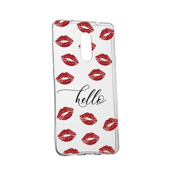 Husa Silicon, Transparent, Slim, Kisses, 140, Nokia 7 Husa Silicon, Transparent, Slim, Kisses, 140, Nokia 7