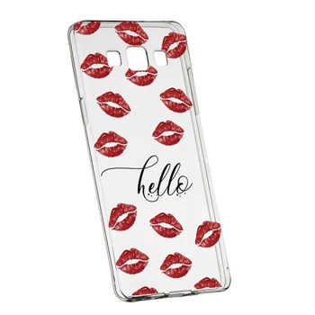 Husa Silicon, Transparent, Slim, Kisses, 140, Samsung Galaxy J3 2016 Husa Silicon, Transparent, Slim, Kisses, 140, Samsung Galaxy J3 2016