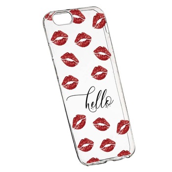 Husa Silicon, Transparent, Slim, Kisses, 140, Apple iPhone 7 Plus / 8 Plus Husa Silicon, Transparent, Slim, Kisses, 140, Apple iPhone 7 Plus / 8 Plus