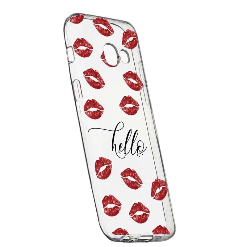 Husa Silicon, Transparent, Slim, Kisses, 140, Samsung Galaxy A5 2017