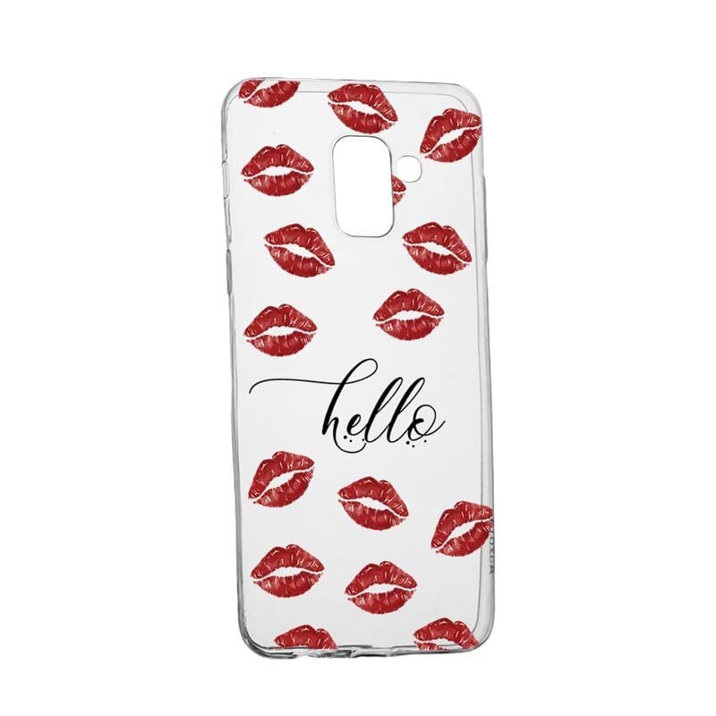 Husa Silicon, Transparent, Slim, Kisses, 140, Samsung Galaxy A8 2018 Plus