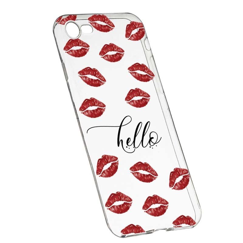 Husa Silicon, Transparent, Slim, Kisses, 140, Apple iPhone 7 / 8