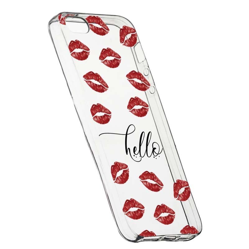 Husa Silicon, Transparent, Slim, Kisses, 140, Apple iPhone 5 / 5S / SE