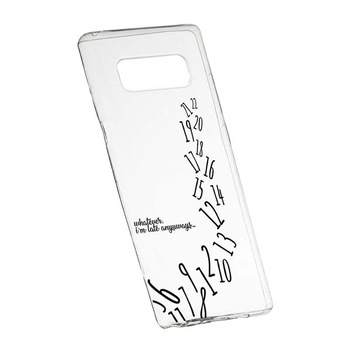 Husa Silicon, Transparent, Slim, Whatever I'm Late, 141, Samsung Galaxy Note 8 Husa Silicon, Transparent, Slim, Whatever I'm Late, 141, Samsung Galaxy Note 8