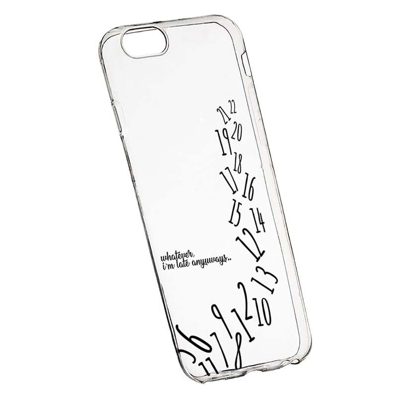 Husa Silicon, Transparent, Slim, Whatever I'm Late, 141, Apple iPhone 7 Plus / 8 Plus