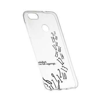 Husa Silicon, Transparent, Slim, Whatever I'm Late, 141, Huawei Y7 PRIME 2018 Husa Silicon, Transparent, Slim, Whatever I'm Late, 141, Huawei Y7 PRIME 2018