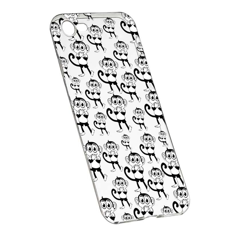 Husa Silicon, Transparent, Slim, Monkey, 142, Apple iPhone 7 / 8