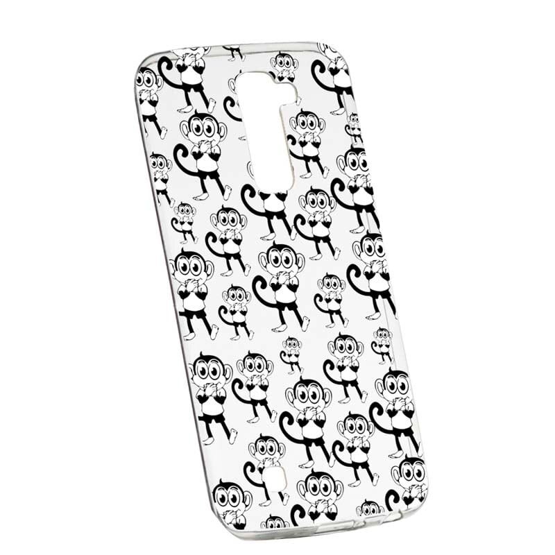 Husa Silicon, Transparent, Slim, Monkey, 142, LG G7 ThinQ