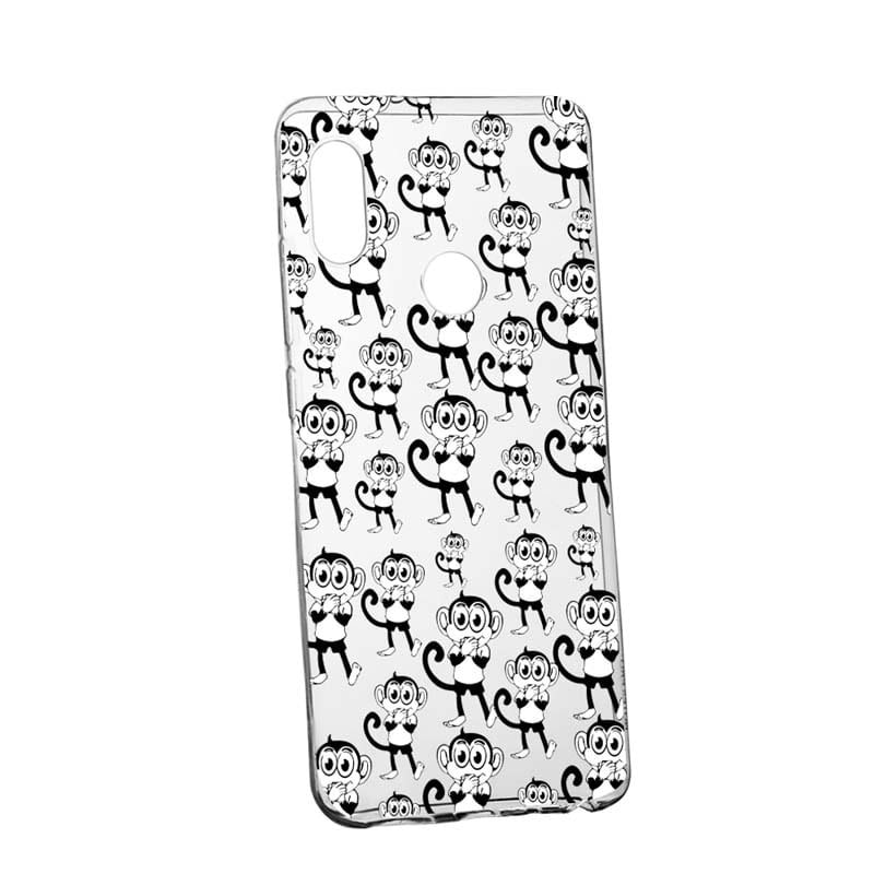 Husa Silicon, Transparent, Slim, Monkey, 142, Xiaomi Mi8