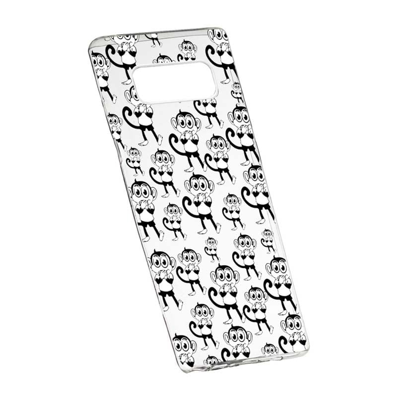 Husa Silicon, Transparent, Slim, Monkey, 142, Samsung Galaxy Note 8