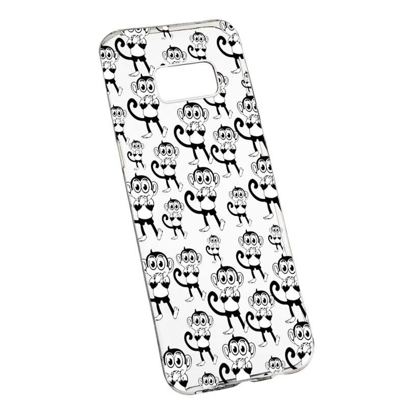 Husa Silicon, Transparent, Slim, Monkey, 142, Samsung Galaxy S8 Plus
