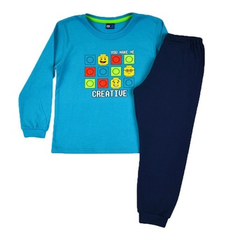 Pijama pentru baieti GT GT-6791-116, Albastru 116 CM Pijama pentru baieti GT GT-6791-116, Albastru 116 CM