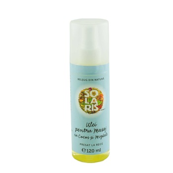 Ulei Masaj cu Cocos si Migdale (cu pulverizator), Solaris, 120 ml Ulei Masaj cu Cocos si Migdale (cu pulverizator), Solaris, 120 ml