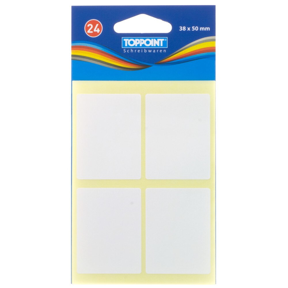 Set etichete albe autoadezive Stylex 38x50mm-24 buc/set