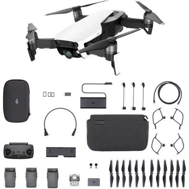 Drona DJI Mavic Air, pachet Fly More Combo, Arctic alb