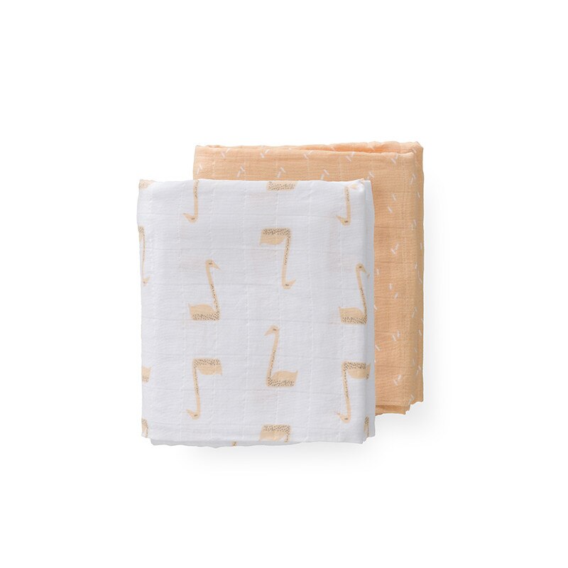 Set 2 museline 120x120 cm, Fresk, model Swan