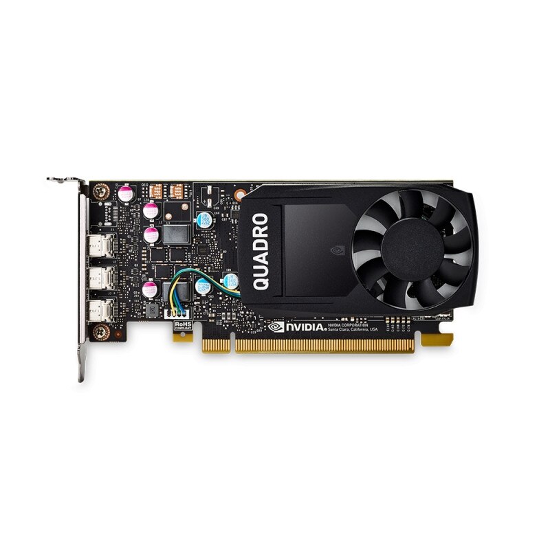 Placa video PNY NVIDIA Quadro P400 DVI, 2GB GDDR5 (64 Bit), 3x miniDP (4x mDP to DVI-D), LP