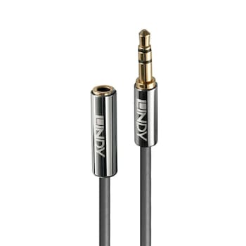 Cablu prelungitor audio jack stereo 3.5mm CROMO Line T-M 2m, Lindy L35328 Cablu prelungitor audio jack stereo 3.5mm CROMO Line T-M 2m, Lindy L35328