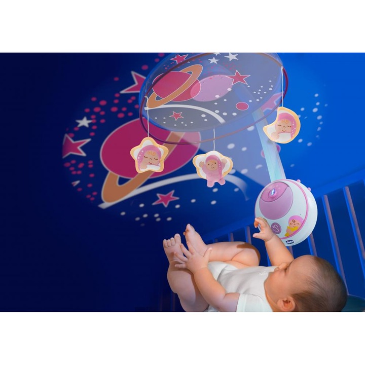 Детска играчка Chicco Magic Stars Carousel, розово, 0 месеца+