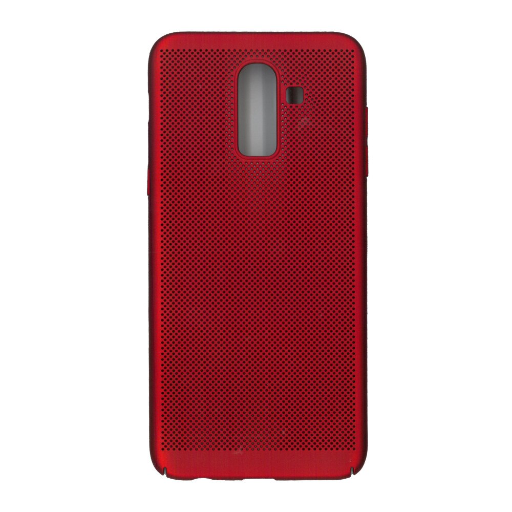 Husa de protectie spate, EuroCell Air, cu perforatii pentru Samsung Galaxy J8 2018, rosu