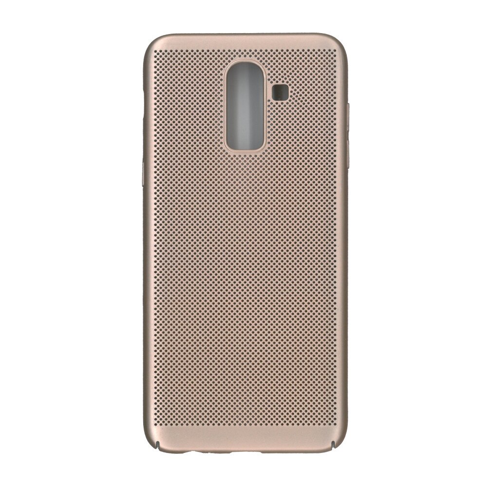 Husa de protectie spate, EuroCell Air, cu perforatii pentru Samsung Galaxy J8 2018, auriu