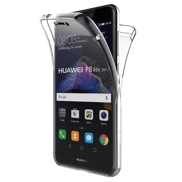 Huawei P9 Lite 2017 / P8 Lite 2017 Силиконов TPU 360 градусов калъф - прозрачен