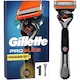 Aparat de ras pentru barbati Gillette ProGlide Power, 1 Aparat de ras Gillette cu 5-Lame, Reincarcari de lame de ras, cu Maner FlexBall, Alimentat cu baterie si Trimmer de precizie pentru o apropiere incredibila si confort
