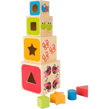 Cuburi mari de construit din lemn ABC cu litere, cifre, forme si cantitati, 36 cm Cuburi mari de construit din lemn ABC cu litere, cifre, forme si cantitati, 36 cm