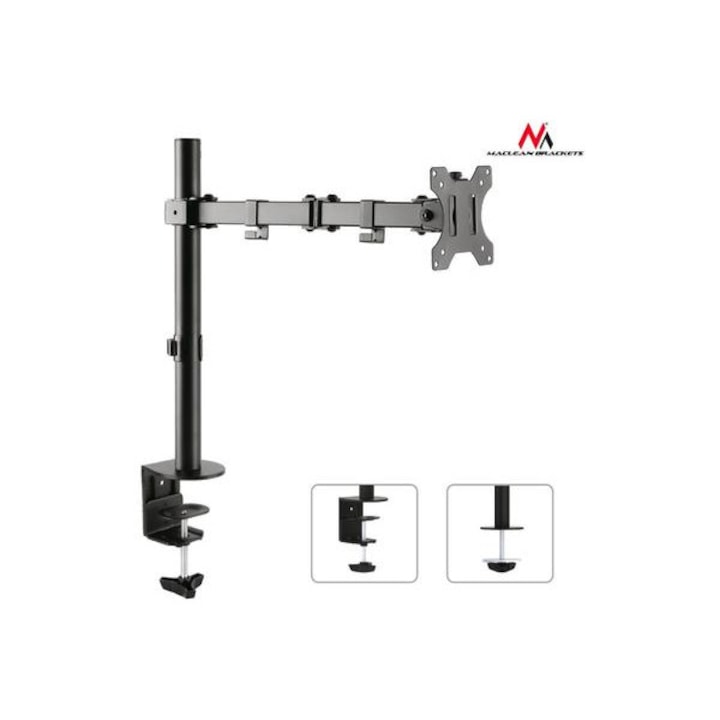 Suport TV maclean Suport Monitor Birou Maclean MC-753, 13" - 32", 8 Kg, Negru