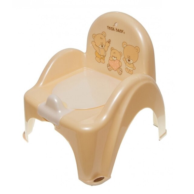 Olita tip scaunel cu capac pentru copii Tega Baby Teddy Bear 440504, Bej