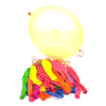 Set 50 baloane colorate cu snur 45 cm Set 50 baloane colorate cu snur 45 cm