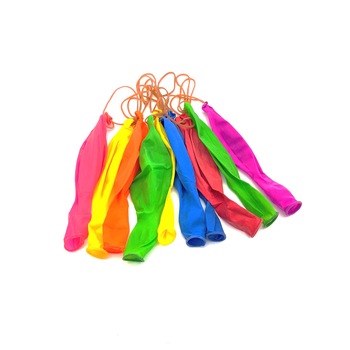 Set 10 baloane colorate cu snur 45 cm Set 10 baloane colorate cu snur 45 cm
